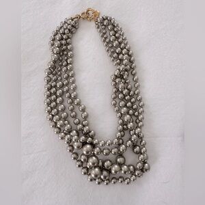 J. Crew grey pearl Multi-Strand Necklace